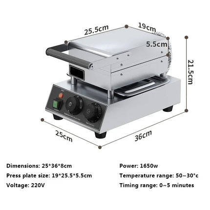 220v Home 220V Ice Cream Egg Pastry Machine Crispy Egg Roll Machine Baked Waffle Cake Baking Pan Crispy Machine Baking Tools