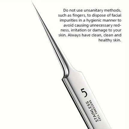German Ultra-fine No. 5 Cell Pimples Blackhead Clip Tweezers Beauty Salon Special Scraping & Closing Artifact Acne Needle Tools