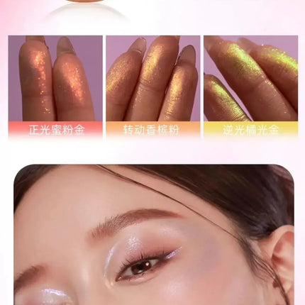 RMT High Gloss Chameleon Highlight Matte Purple Fine Powder Cream Blusher Shiny Face Brightening Integrated Plate ROMATIC Makeup