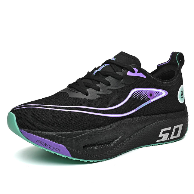 New Trendy Sports Running shoes, Comfortable and Breathable Men's and Women's Sports Casual shoes, Outdoor Large-sized Black 10
