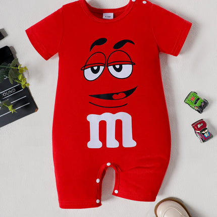 Boys Dnd Girls Summer Baby Letters Printed Short-Sleeved Comfortable Onesies