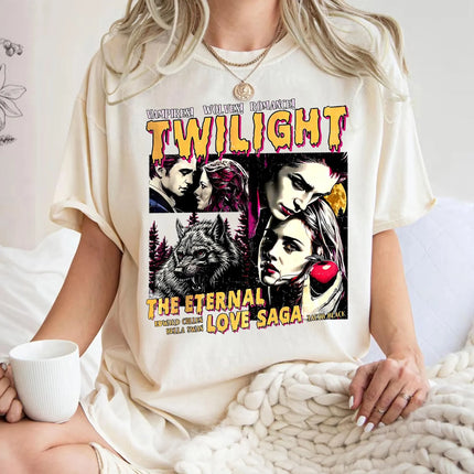Twilight Shirt Twilight Saga Fan Tee Comic Vampire Shirt Book Lover Twilight Gift Edward Bella Cullen Shirt Wolves Romance Tee