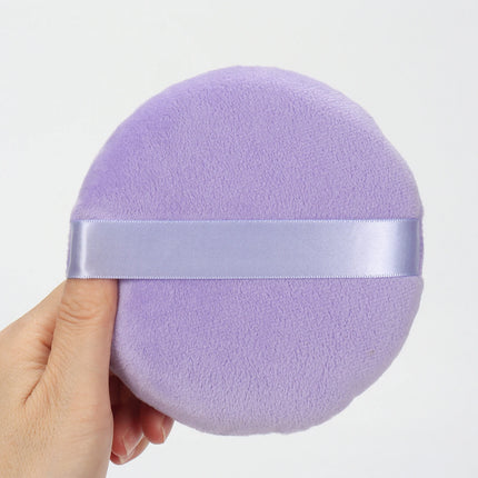 125mm圆形 Cotton Velvet Powder Puff Large Loose Powder Puff Makeup Artist Powder Puff Round Cotton Ribbon Hook Hand Glove Puff