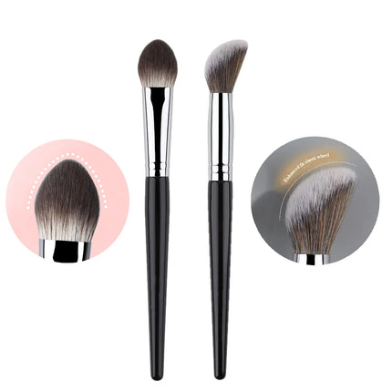 Peach Heart Blusher Brush Powder Blush Cream Liquid Blush Makeup Brushes Flat Small Precise Blush Brush Makeup Tools