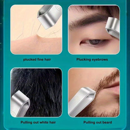 Stainless Steel Thickened and Widened Precision Eyebrow Tweezers High-Precision Hair Removal Tweezers for Men Beard Tweezers