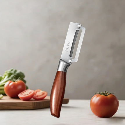 Kitchen Peeler Household Peeling Knife Fruits Vegetable Peeler with Wooden/steel Handle and Bottle Opener Kitchen Tool