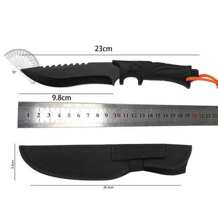 Outdoor High hardness straight knife, fixed blade EDC convenient jacket, multi-purpose camping cutter and survival knife