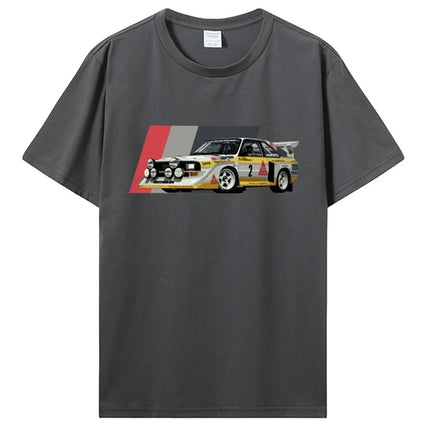 Sport S1 E2 Group B Rally Car Stig Blomqvist Mikkola And Walter T-Shirt Casual T Shirt Cotton Tops Men's Clothing Unisex T-shirt