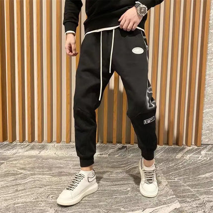 Men's Clothing Autumn Winter Trendy Letter Print Sports Joggers Harem Pants Y2K Vintage Casual Streetwear Sweatpants Pantalones