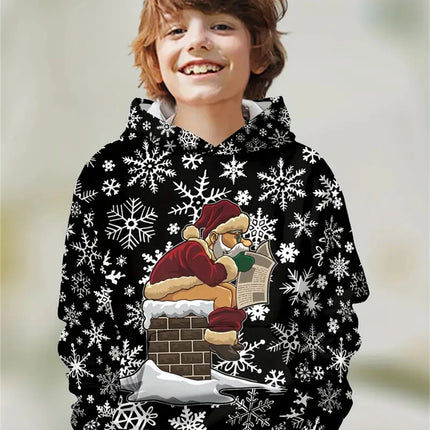 Child Sweatshirt Boys' Fashion Motocross Racing 3D Printed Casual Hoodie Long Sleeve Polyester Sport Tops Pullover Kids Clothes