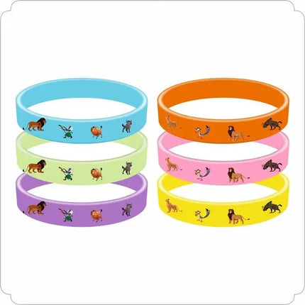 Lion King Simba Party Favors Animal Slap Bracelet Sticker Keychain Kids Birthday for Boys Festival Gifts Pinata Filler Gift