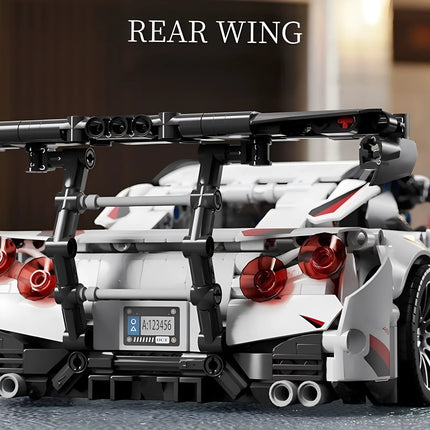 1:14 Building Block Sports Car RC Toy Car Building Block Toy Birthday Gift MOC Sports Car Model (1209+ Particles)