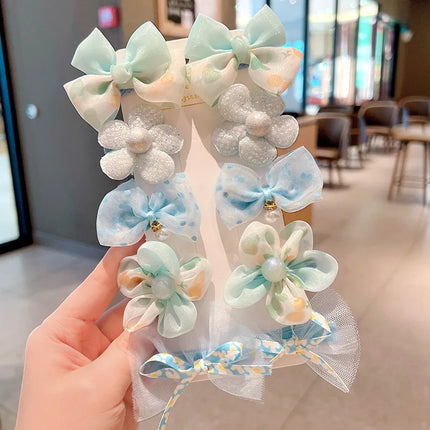 6/10/12pcs Children's Bow 10 Piece Hair Clip Cute Baby Headwear Princess Hair Clip Headwear Kids Gift