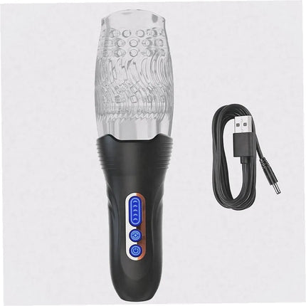 Smart Fitness Male Intimate Tool Adjustable Rotation Vibration Speed Elastic Soft Material Ergonomic Shape Waterproof