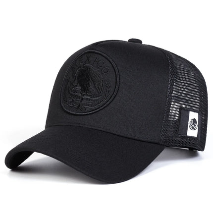 Unisex Mexican Flag Embroidery Baseball Net Caps Spring Summer Outdoor Sunscreen Hat Adjustable Casual Trucker Hats