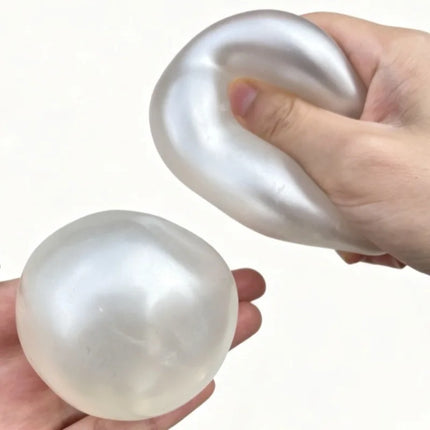.Moldable Squishy Pearl Coconut Oil Squeeze Toy Moldable Stress Ball Squishy Toy Slow Rising Decompression Sensory Toy for Adult