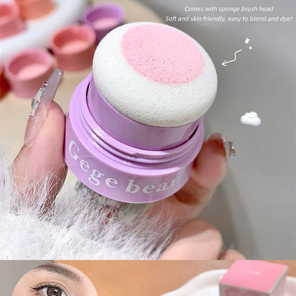 Gege Bear Puffy blush, naturally looking young, Korean style brightening and energetic, natural makeup application