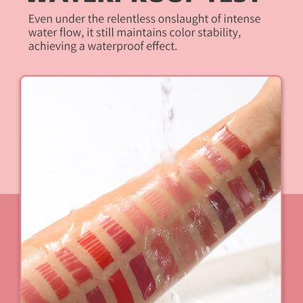 YOUNG VISION Lip Glaze + Lip Liner set liquid Lip Liner Waterproof non-stick cup Moisturizing easy color 12 color lip gloss