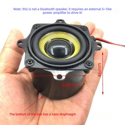 SOTAMIA 1Pcs 2 Inch Subwoofer Passive Speaker 4 Ohm 10W Diaphragm Glass Fiber Waterproof Full-range Speaker for Power Amplifier