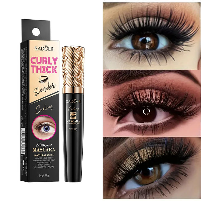 5D Waterproof Mascara Lengthens Eyelashes Extension Black Silk Fiber Mascara Female Makeup Cosmetic Waterproof Mascara