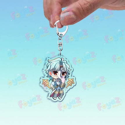 Cute Cartoon Dottore Keychains for Accessories Game Gamer Anime Jewelry Keyrings Chibi Charm Friends Gifts