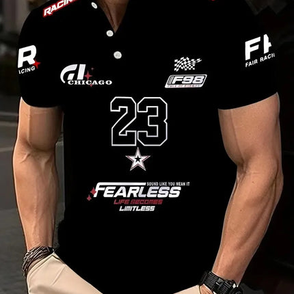 The 2025 summer new men's short-sleeved POLO shirt is casual, fashionable and comfortable, with 3D digital pattern printing
