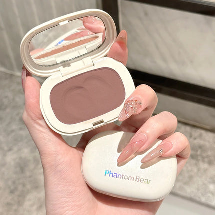 Monochrome Mud Blusher Contour Matte Natural Cheek Tint Purple Taro Low Saturation Waterproof Soft Contouring Cream Cosmetics
