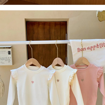 New Children's T-Shirt Sweater Girls Long-Sleeved Spring and Fall Models Long-Sleeved Bottoming Shirt Girls Sweater T-Shirt Long