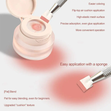 1Jar Cushion Patting Gel Polish Ombre Black White Peach Pat Pat Gel Nail Polish Drawing Liner French Nail Cushion Gradient Gel