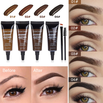 4 Colors Professional Eyelash Eyebrow Dye Tint DIY Fast Tint Waterproof Long Last Natural Semi Permanent Eyebrow Coloring Cream