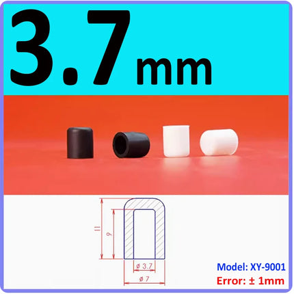 White/Black Silicone Rubber Round Caps Protection Gasket Dust Seal End Cover Caps For Pipe Bolt Furniture 3mm-78.5mm