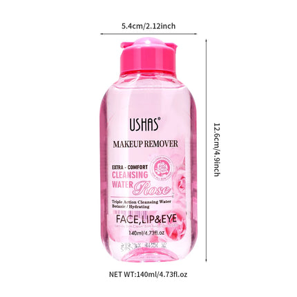 USHAS Makeup Remover Cleaning Water Moisturizing Gentle Soothing Sensitive Facial Makeup Remover Soft Makeup Remover