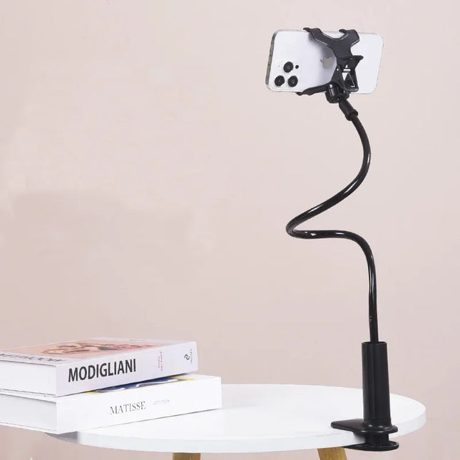 Lazy Bedside Desktop Mobile Phone Clamp Bracket Flexible Long Arm Gooseneck Lazy Person Bracket With Handle Overhead Live Bracket
