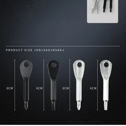 New Portable Screwdriver Outdoor EDC Key Chain Portable Multifunctional Flat Head Screwdriver Cross Key Ring Wholesale