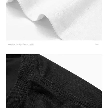 100% pure cotton men's luxurious brand letter print T-shirt, short-sleeved T-shirt, high-quality men's clothing, streetwear