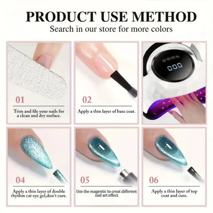 12ml Pink Flower Petal Glass Cat Magnetic Gel Nail Polish Nail Art Manicure Varnis Semi Permanent Soak UV Gel Nail Supplies