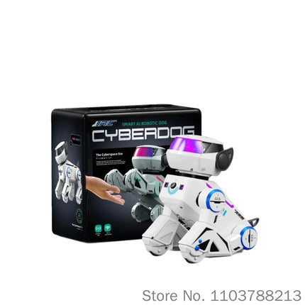 Jjrc Cyber Stunt Mechanical Dog Ai Intelligent Voice Interaction Remote Control Cool Light Show Programmable Robot Toy