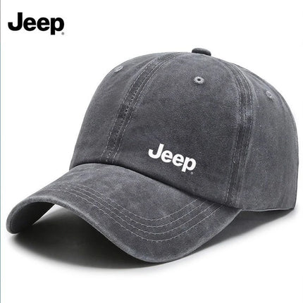 Jeep men's washed retro fabric baseball cap multifunctional men's and women's outdoor sun hat summer fashion sports duckbill cap