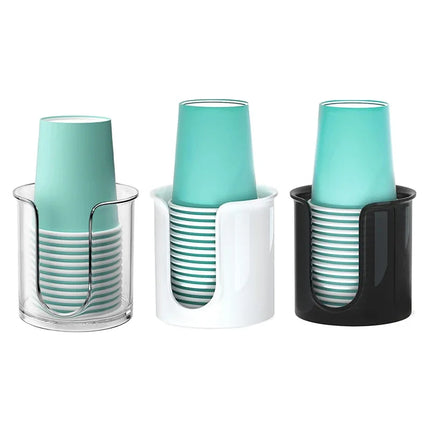 Acrylic Disposable Paper Cups Holder Cosmetic Cotton Storage Rack Bathroom Mouthwash Cup Dispenser Makeup Table Organizer