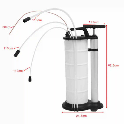 9L Waste Oil Water Suction Extraction Pump Fluid Vacuum Transfer Hand Operating