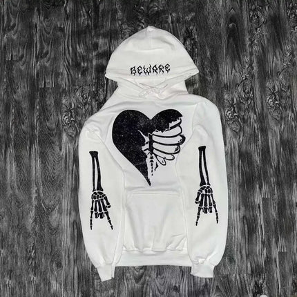 Women Men Y2K Fashion Hoodie Letter Graphics Print Zip Hoodie Clothes Women Hip-hop Long Sleeve Sweatshirt Oversized Top