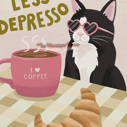 Funny Cats Cartoon Minimalist Drawing Lazy Cat in Bed Cozy Bedroom Pets Lovers Poster Canvas Painting Wall Pictures Home Decor