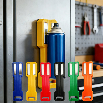 Magnetic Aerosol Can Holder Spray Can Rack Wall Mount Tool-Free Installation Space Saving Organizer for Garage Workshop Kitchen