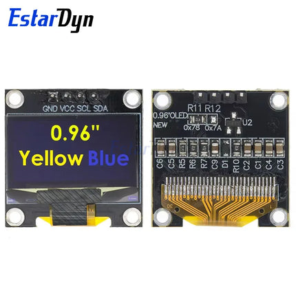 Estardyn DIYUSER 0.96 Inch OLED SSD1306 White/Blue/Yellow 128X64 IIC I2C Serial Display  12864 LCD Screen Board For