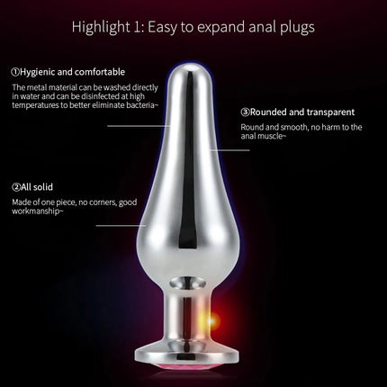 Mini Sexy Metal Wear Outside Stainless Steel Anal Plug Dilator Adult Couple Masturbator Alternative Butt Plug For Men Women Gay