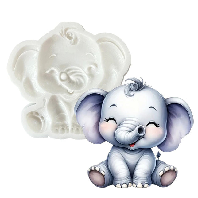 Baby Elephant Silicone Sugarcraft Mold Chocolate Cupcake Baking Fondant Cake Decorating Tools