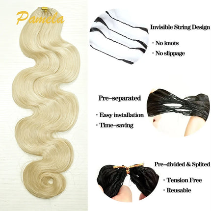 613 Blonde Feather Crochet Human Hair Bundles Body Wave Knotless Pre-Separated Crochet Hair Extensions Twist Braiding Hair