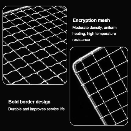 New High Quality Barbecue Net Portable Durable Iron Wire Grill Racks Reusable Square Grill Net Nonstick Roast Grate Net