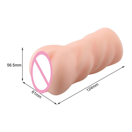 Realistic Pocket Masturbator for Men - Vagina Stimulator Massager with Soft Silicone Reusable Masturbation Cup Adult Toy Gifts