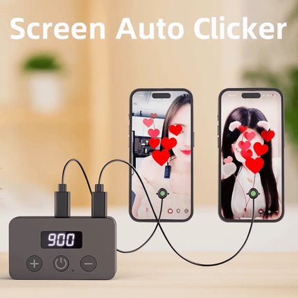 Multiple Clickheads Screen Auto Clicker Rechargeable Continuous Auto Clicker Device Adjustable Phone Tap Auto Like Tap Device